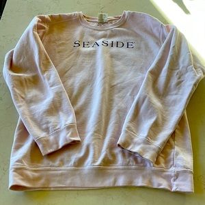 light pink seaside sweatshirt